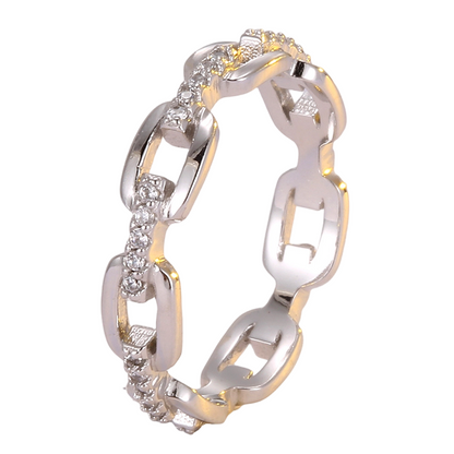 Interlocking Chain Link Eternity Ring