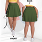 🌸 40 % RABATT NU! 🌸Dam Hög Midja Plus Size Tenniskjol med Fickor