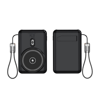 🔥50% RABATT NU!🔥 🔋 3-i-1 magnetisk powerbank – Inbyggd kabel  ⏳