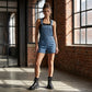 ✨40% RABATT NU! ✨Dam Casual Denim Kort Helälsbyxor