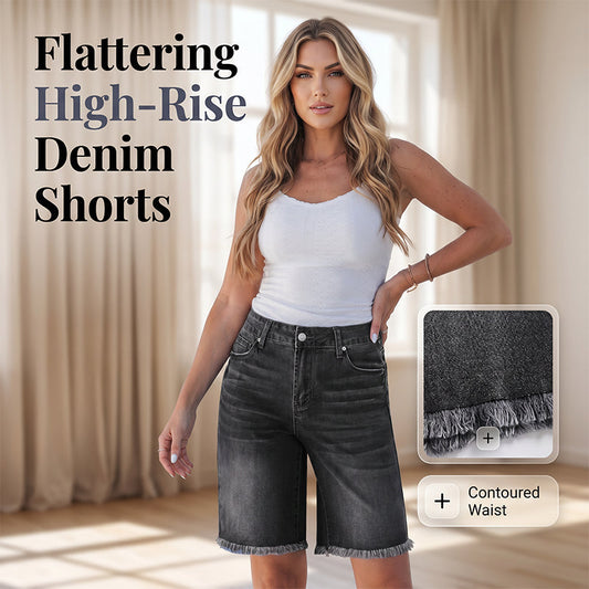 ✨50% RABATT NU! ✨Dam casual fransade denimshorts
