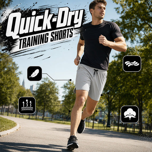 📢📢 50% RABATT!! ⏰ Herr Snabbtorkande Sportshorts med Blixtlåsfickor