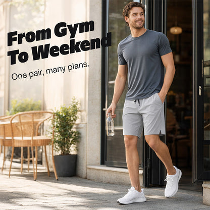 📢📢 50% RABATT!! ⏰ Herr Snabbtorkande Sportshorts med Blixtlåsfickor