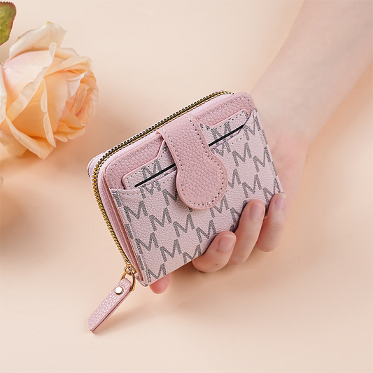 📢📢50% RABATT!! ⏰ Elegant Monogram Kort Plånbok för Kvinnor