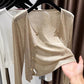 👚 40% RABATT NU! ☁️ Women's Cropped Cardigan – Lätt & Mjuk – Perfekt för Lager-på-lager – Tidlös Elegans ✨