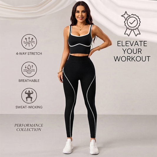 🌹 40% RABATT NU! 🌹Damset med Högstretchig Sport-BH & Leggings