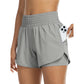 📢📢50% RABATT  NU!! ⏰Dam dubbellagriga yogashorts