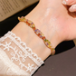 ✨50% RABATT NU! ✨Retro Korsad Flerfärgad Zirkon Justerbart Armband för Kvinnor
