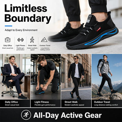 📢📢40% RABATT  NU!! ⏰Herr Ståltå Säkerhetsskor Andningsbara Arbets-Sneakers