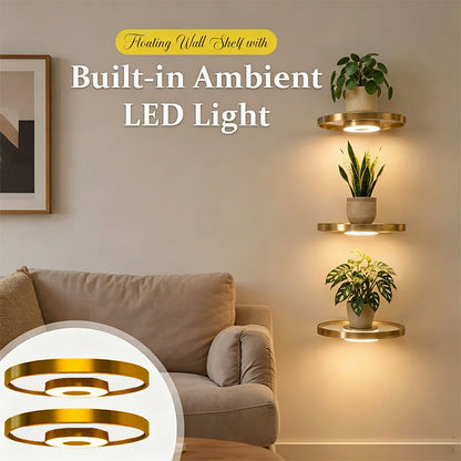 🎉 2026 Rea — Över 27 000 Sålda! 🪴 Svävande Vägghylla med Inbyggd Ambient LED💥