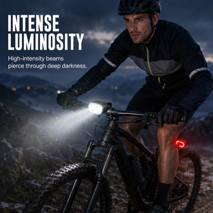 🚲 50 % RABATT NU! 💡 USB-laddningsbart cykelljusset – intensiv ljusstyrka, stormtålig & bredvinkelstråle – för säker cykling i mörker 🌙