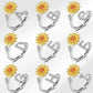 🌹 50% RABATT NU ! !🌹Justerbar Spinner Sunflower Alphabet Ring