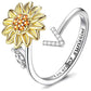 🌹 50% RABATT NU ! !🌹Justerbar Spinner Sunflower Alphabet Ring