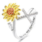 🌹 50% RABATT NU ! !🌹Justerbar Spinner Sunflower Alphabet Ring