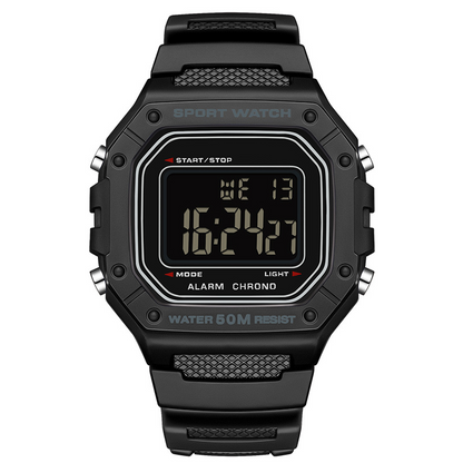 Men's Waterproof Digital Watch with LED Luminous Display