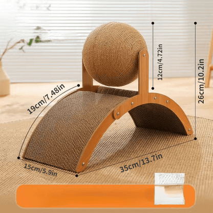 ✨50% RABATT NU! !✨KattklÖsboll Av Naturligt Sisal Med Kartongplatta