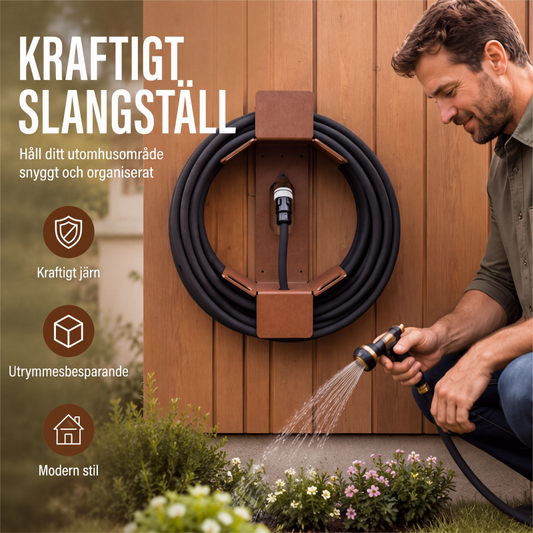 📢📢50% RABATT NU!! ⏰Väggmonterad trädgårdsslanghållare i järn