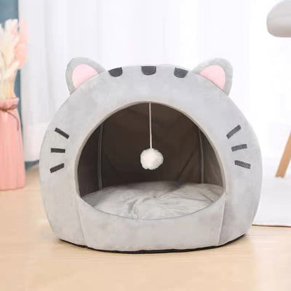 🐱 50 % RABATT NU! 🏕️ 2-i-1 husdjurstält & husdjurssäng – omvandlingsbar kattgrotta med avtagbar kudde – rymlig gömplats för katter och små hundar 🐾
