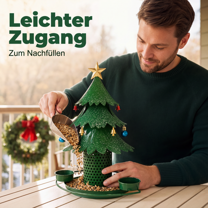 🎄 50 % RABATT NU! 🐦 Julfågelmatare i julgransform – metallkonstruktion, väderbeständig & enkel påfyllning – perfekt för trädgårdar och uteplatser ❄️