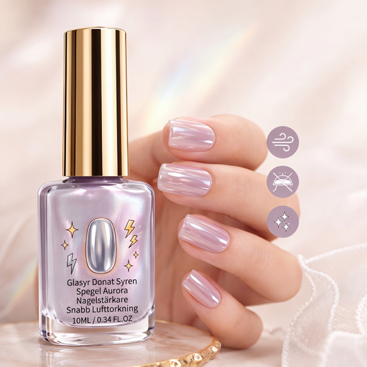 📢📢Heta erbjudande: 1+1 GRATIS!⏰Lilac Glansig Spegel Nagelförstärkare