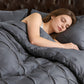 🛏️ 50 % RABATT NU! 🌿 3-delat påslakan-set med nypveck – eleganta veck, mjukt tyg och komplett set – perfekt för en förfinad sovrumsrenovering ✨