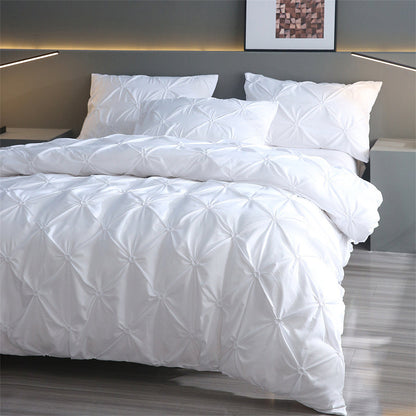 🛏️ 50 % RABATT NU! 🌿 3-delat påslakan-set med nypveck – eleganta veck, mjukt tyg och komplett set – perfekt för en förfinad sovrumsrenovering ✨