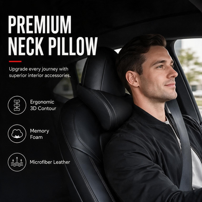🚗💤 50 % RABATT NU! Ergonomisk Nackkudde i Memory Foam – Mjukare Stöd för Bilens Nackstöd & Långa Bilresor ✨
