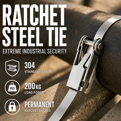 🔗 50 % RABATT NU! 🛡️ Kraftig rostfri stålbuntband med klaffspänne – stabilt, vädertåligt & 304-stål – perfekt för industri och utomhusbruk 🔩