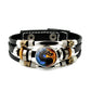 📢📢50% RABATT NU!! ⏰Armband i punkstil i flätat läder