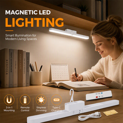 📢📢50% RABATT NU!! ⏰Magnetisk Uppladdningsbar LED-läslampa 🧲💡