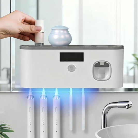 📢📢50% RABATT NU!! ⏰Hygienisk Familjetandborststation med UV-ljus