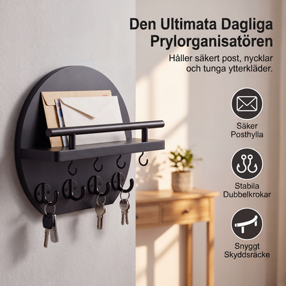 ✨50% RABATT NU! !✨Väggmonterad nyckelhållare med hylla och krokar