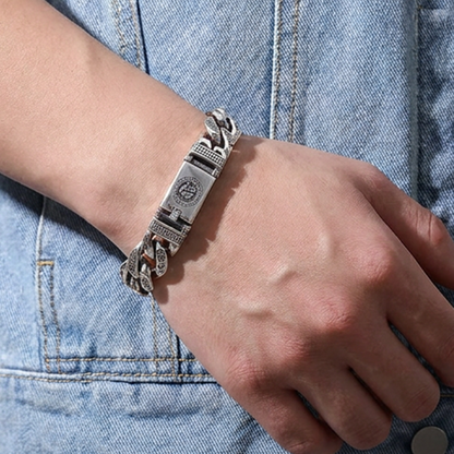 ✨50% RABATT NU! !✨Herr Retro Mantra Armband – Sexstavelsig design, stilig & meningsfull ✨