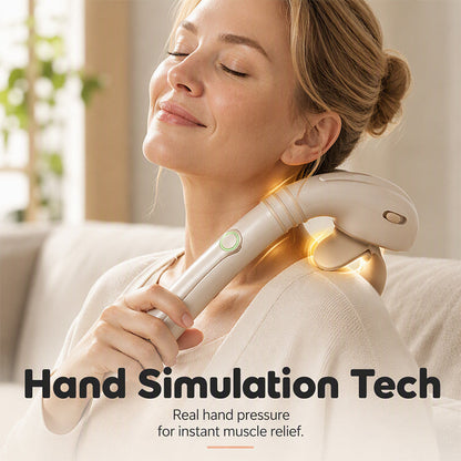 🔥50% RABATT💪 Ergonomisk Ältningsmassage – 7-formad Långt Handtag för Rygg, Axlar & Hela Kroppen