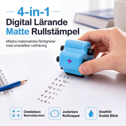 📢📢50% RABATT NU!! ⏰4-i-1 Matematik Rullstämpel