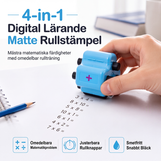 📢📢50% RABATT NU!! ⏰4-i-1 Matematik Rullstämpel