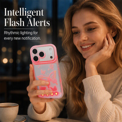 🦋 LED Upplyst Fjärilstelefonfodral – Färgskiftande Skal för iPhone, Y2K Estetik Festtillbehör ✨🌈