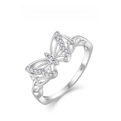 🦋 BLIXTREA: 50 % RABATT! Fjärilsring i kubisk zirkonia – elegant design och keltiska detaljer för vardagselegans 💍✨