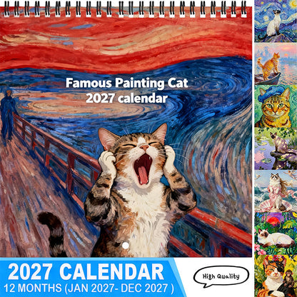 ✨50% RABATT NU! !✨🎁2027 Rolig Kattmeme-Kalender