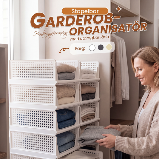 📢📢50% RABATT NU!! ⏰Stapelbar garderobsorganisatör med utdragbar låda
