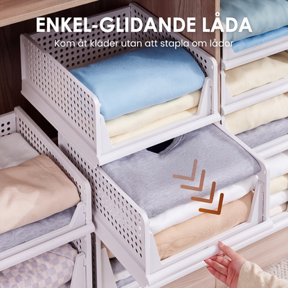 📢📢50% RABATT NU!! ⏰Stapelbar garderobsorganisatör med utdragbar låda