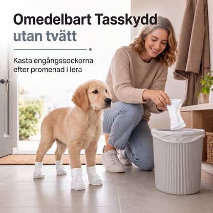 📢📢50% RABATT NU!! ⏰Engångsskor för hundar, smutsavvisande skyddande tasskydd för utomhusbruk, slitstarka och halkfria hundstrumpor
