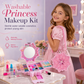 ✨50% RABATT NU! !✨Tvättbart Prinsess-sminkset för Barn med Läppstift, Ögonskugga, Nagellack och Sminkväska