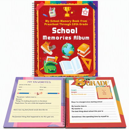 ✨50% RABATT NU! !✨Minnesbok för skoltiden – Minnesalbum för elever 📓🎓