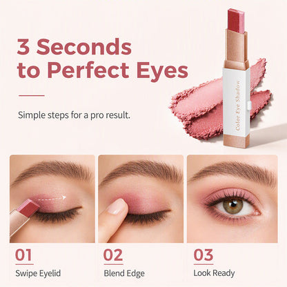 📢📢Köp 1 få 1 gratis⏰Tvåfärgad Gradient Ögonskuggspenna – Kladdfri Dubbelfärgad Ögonmakeup