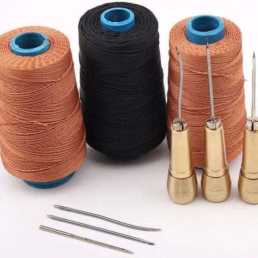 5PCS Leather Sewing Awl Kit with Waxed Thread