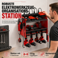 📢📢50% RABATT NU!! ⏰Wandmontierter Organizer für Elektrowerkzeuge und Bohrer-Aufbewahrungsregal mit Haken und Akkuhalterung für die Garage