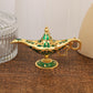 ✨50% RABATT NU! !✨ PRESENTDEAL – Skapa en magisk sagokänsla hemma med detaljrik vintagefinish – Dekorativ Aladdin-lampa i metall
