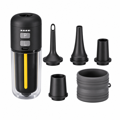 🏕️ 50 % RABATT NU! 💨 Portabel utomhusluftpump med nödljus & SOS – 3-i-1 för poolringar, båtar & madrasser ✨