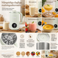 Automatisk sojamjölksmaskin för hushållsbruk och kraftfull mixer med 1500 ml kapacitet, filterfri, multifunktionell matberedare med 10 blad och innerfoder av 304 rostfritt stål